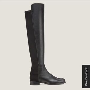 Women’s black Napa leather Stuart Weitzman over the knee 5050 boots size 9